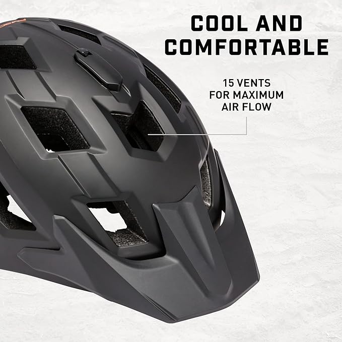 Mongoose Capture Bike Helmet, Ages 8+, Built-in Camera Mount, Durable ABS Shell, Vents for Airflow, Adjustable Fit, Full-Range Internal Pads, Go-Pro Compatible, Helmet for Kids and Adults