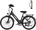 EP26A Step Through Electric Bike – Premium Adult E-Bike with 360° Safety, Peak Power 1000W, Shimano 7-Speed, IPX54 Waterproof Battery, and AI-Assisted Riding Modes