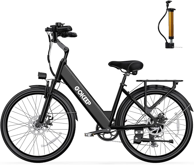 EP26A Step Through Electric Bike – Premium Adult E-Bike with 360° Safety, Peak Power 1000W, Shimano 7-Speed, IPX54 Waterproof Battery, and AI-Assisted Riding Modes