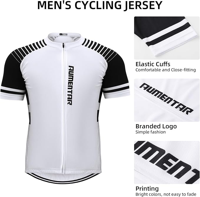 Men's Cycling Bike Jersey Long Sleeve - Moisture Wicking, Breathable, Quick Dry Biking Shirt Full Zipper