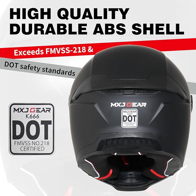 Motorcycle Helmets for Adult Men Women,Full Face Motorcycle Helmet,MG666 DOT Approved Motorbike Racing Street Bike Helmets with Two Visors