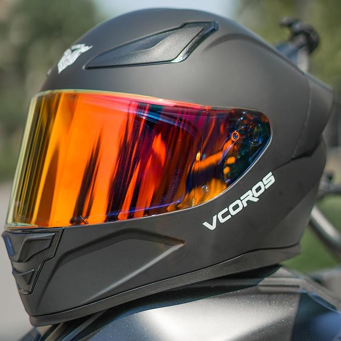 VCOROS Motorcycle Full Face Helmet for Unisex-Adults DOT Approved WS-609 Motorbike Street Bike Racing Helmets