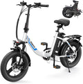 Vivi Gopina Electric Bike, 16" x 3.0 Fat Tire Electric Bike, Peak 500W Step Thru Electric Bicycle, 48V Removable Battery, Up to 40 Miles, LCD Display, 20mph, 7 Speed, SGS Certified to UL2849