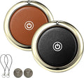 Air -Tags Bluetooth Tracker Item Finders Work for Apple Find My (iOS Only) Real-time Tracking GPS Tracker for Luggage Keys Dogs Cats Backpack Satchel (Black&Brown, 2Pack)