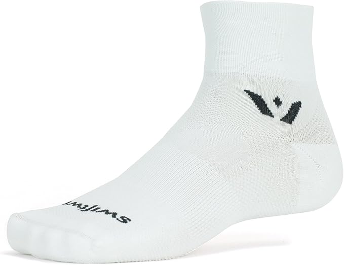 Swiftwick- ASPIRE QUARTER CREW Running & Cycling Socks, Lightweight, Compression Fit