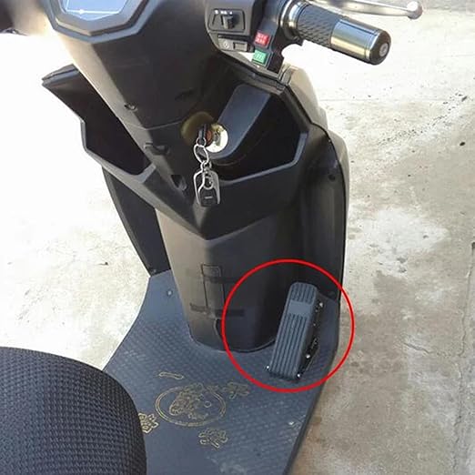 Electric Gas Pedal for Electric Scooter Go Kart Throttle 3Pin Foot Throttle for Golf Kart MY1020 Motor (Pedal Long)