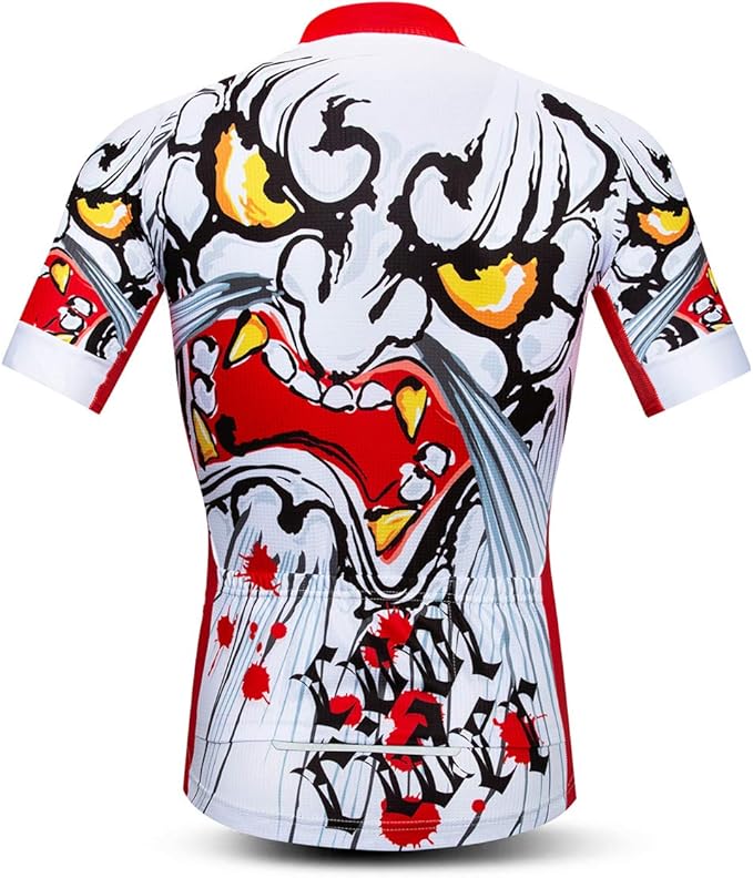 Men's Cycling Jerseys Wolf Print Bicycle Shirts Summer Road Bike Clothes Quick Dry Breathable