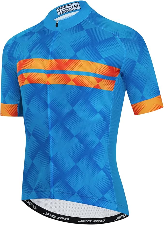 Men Cycling Jersey Skull Bike Short Sleeve Tops Quick-Dry Reflective 3-Pockets S-3XL
