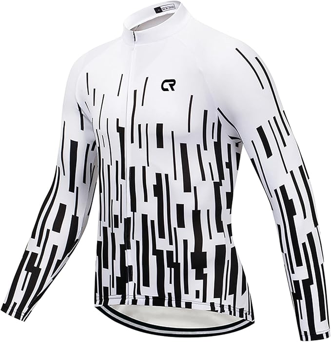 Coconut Ropamo CR Long Sleeve Cycling Jersey Mens, 3+1 Zipper Pockets Bicycle Tops Quick Dry Breathable Biking Shirt