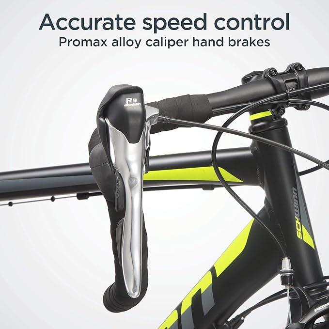 Schwinn Phocus 1.6 Disc Road Bike, 700c Bike for Men and Women, 16-Speed Road Bicycle, Lightweight Aluminum Frame, Alloy Carbon Fork, Disc Brakes, Aerodynamic Riding Position, Bikes for Adults