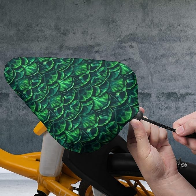 Adjustable Exercise Bike Seat Cover, Soft Cushion Indoor Outdoor Dust Resistant Protection