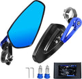 7/8" Motorcycle Mirrors - 22mm Bar End Rear View Mirrors Compatible with Most Yamaha, Kawasaki, Honda Grom, Ducati, Suzuki and More Bike Scooter Street Sport Cruisers (Blue)