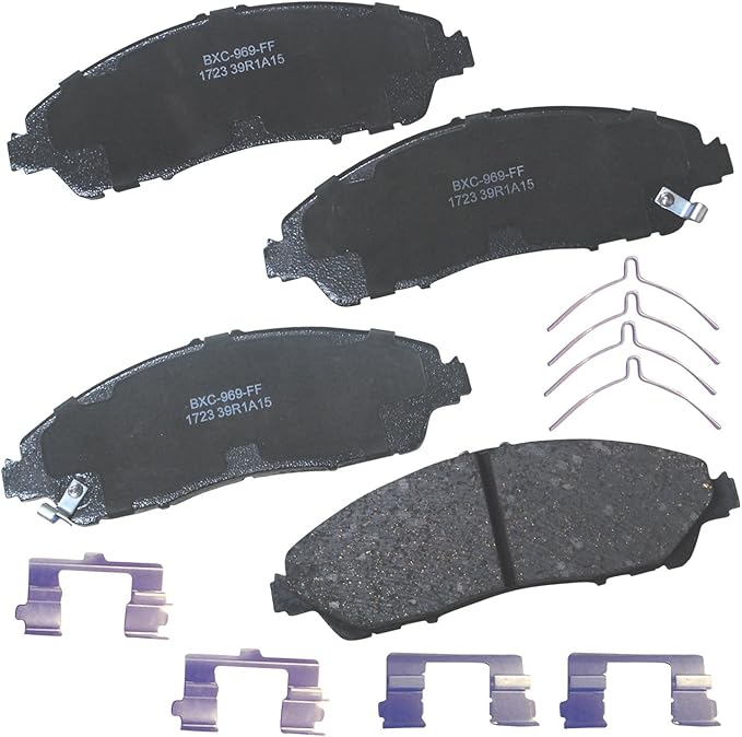 Bendix Premium SBC1723 Ceramic Front Brake Pads for Acura MDX 2020-2014, Honda Pilot 2022-2016, Ridgeline 2023-2017