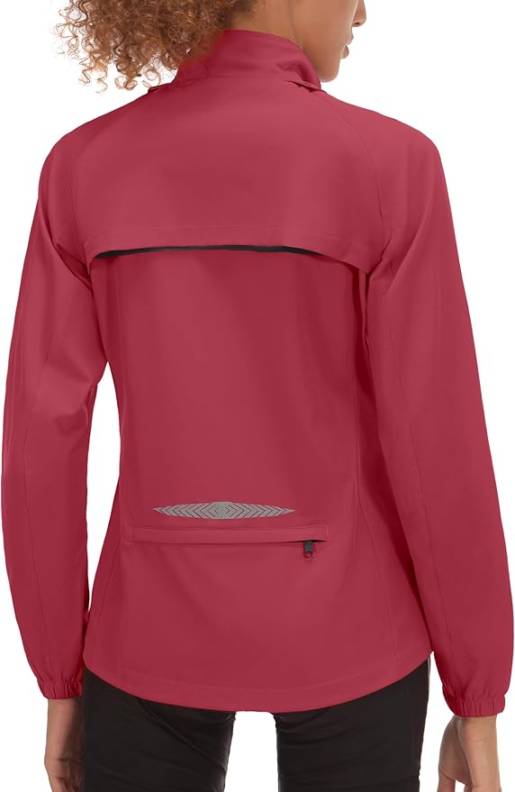 Little Donkey Andy Women's Lightweight Waterproof Cycling Jacket with Removable Sleeves for Biking Running Golf