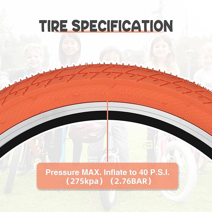 ZUKKA 20 x 2.35 Bike Tire 1/2 Pack 20 inch x 2.35 BMX Bike Tire Folding Replacement Tire for MTB Mountain Bike, BMX Bicycle Commuter Bike