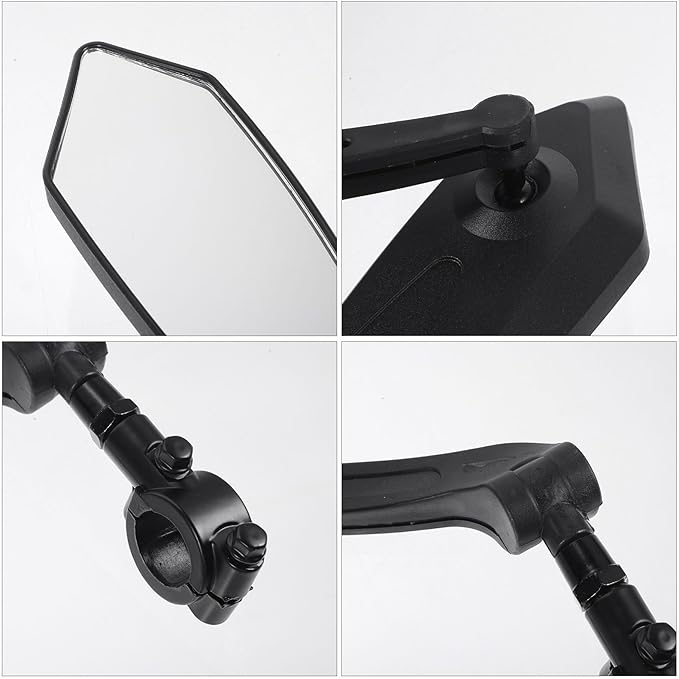 Bike Mirror for Handlebar Left Side HD Flat Rearview Bicycle Mirror with Handlebar Mount Cycling Rear View for Mountain Bike Riding Safety
