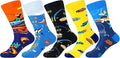 WeciBor Men's Dress Funny Crazy Colorful Novelty Combed Cotton Crew Socks 12 Pack - Size 7-10/10-13/13-15