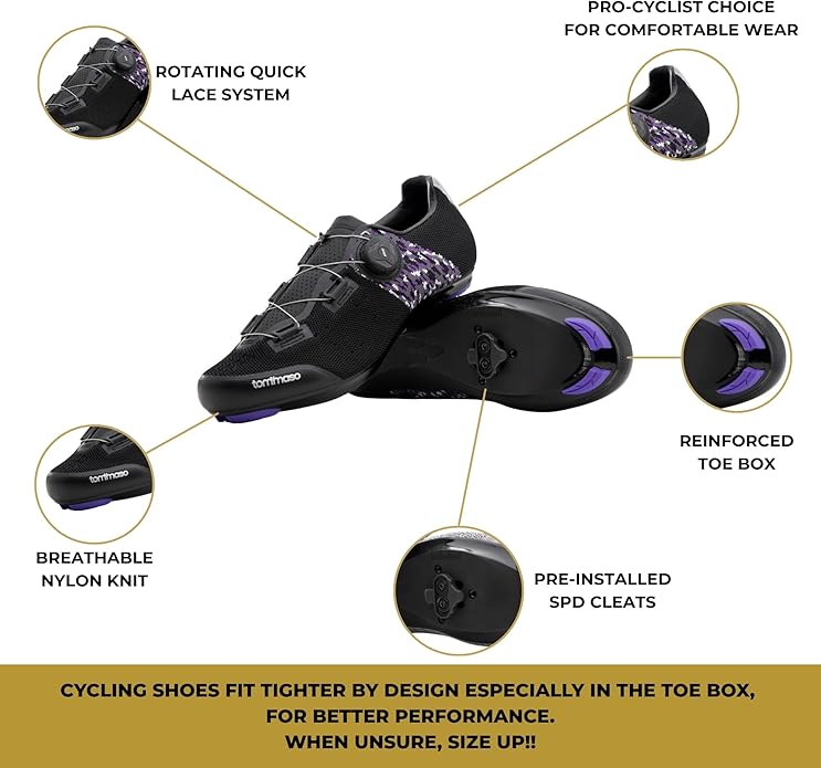 Tommaso Pista Elite SPD & Peloton Shoes for Women—Ready to Ride with Peloton Delta Cleat or SPD Cleats for Indoor Bikes—Explore Vareity Cycling Shoes & Bike Accessories