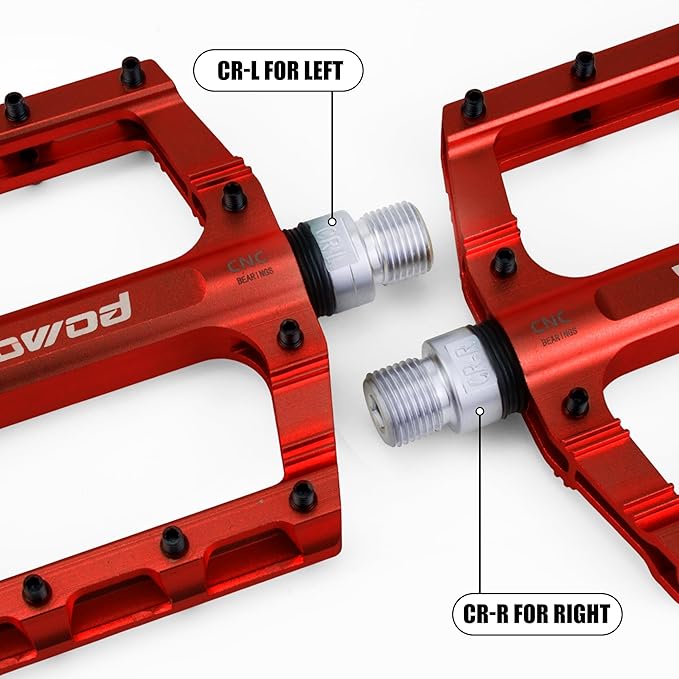 Bike Pedals 9/16" Lightweight Non-Slip Bicycle Platform Pedals - Fits Most Adult Bikes & Mountain Bikes &MTB, Road Bikes and Slip-Resistant Design