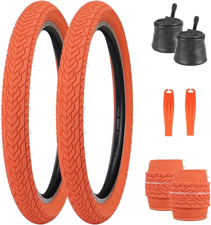 ZUKKA 20 x 2.35 Bike Tire 1/2 Pack 20 inch x 2.35 BMX Bike Tire Folding Replacement Tire for MTB Mountain Bike, BMX Bicycle Commuter Bike