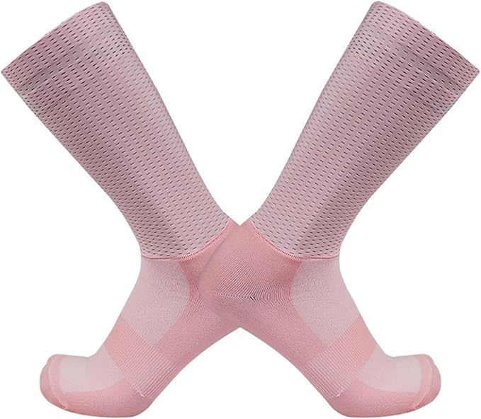 Aero Socks Cycling Men Women Mesh Fabric Breathable Sweat-Absorbing Silicone Non-Slip Cycling Aero Socks one size