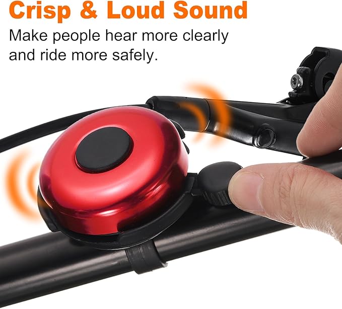 HARFINGTON Bike Bell Aluminum Classic Bicycle Bell with Loud Crisp Clear Sound Bike Ring Bell Bike Accessories for Adults Children Road Mountain Bike