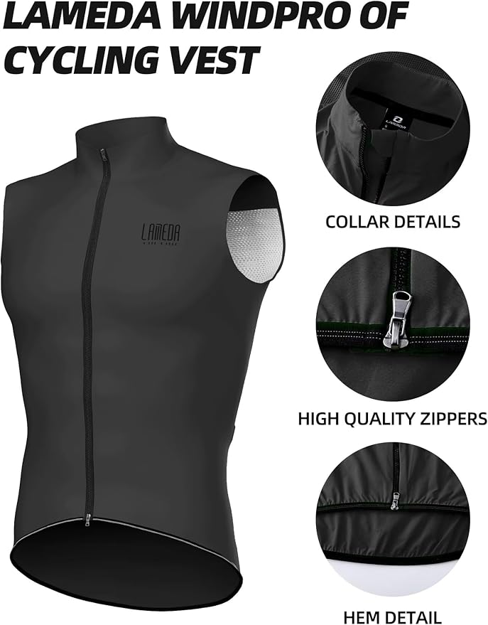 LAMEDA Cycling Jacket for Men Women, Windproof Lightweight Packable Cycling Windbreaker Bicycle Clothing Jacket