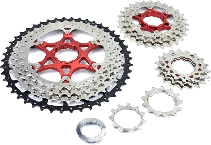 VG SPORTS 8/9/10/11/12 Speed Ultra-Light Bike Cassette for Mountain Bike 11-40T/11-42T/11-46T/11-50T/11-52T MTB Cassette Lightweight Aluminum Bracket Cassette