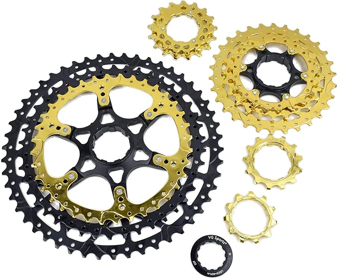 VG SPORTS 8/9/10/11/12 Speed Ultra-Light Bike Cassette for Mountain Bike 11-40T/11-42T/11-46T/11-50T/11-52T MTB Cassette Lightweight Aluminum Bracket Cassette