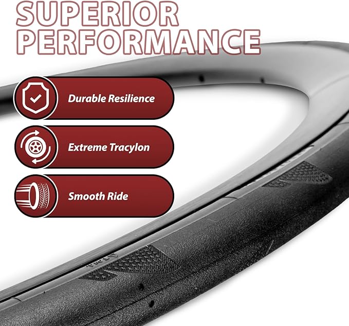MOHEGIA 700C Road Bike Tire: 700x25C/700x28C Foldable 60 TPI Bicycle Tires Replacement for Cycle Race Road Touring Bike