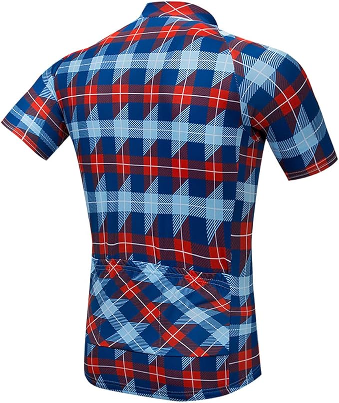 MOXILYN Men's Cycling Jersey Full Zip Riding Clothing Mountain Bike Tops Quick Dry - Bike Shirts