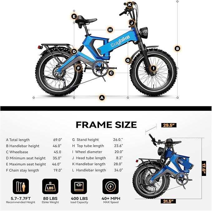 2000W/3000W Peak Motor Electric Bike for Adults, 48V/52V 25AH/30AH Battery Full Suspension Foldable Ebike, 20"x4.0" Fat Tires 35MPH Dirt Bike, 100/120 Miles Hydraulic Brake Magnesium Alloy Motorcycle