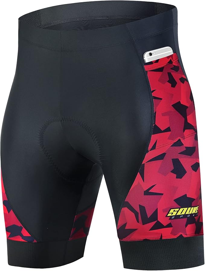 Souke Sports Padded Bike Shorts for Men Cycling Bicycle Shorts Comfortable Road Biking Pants