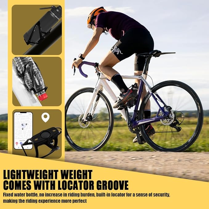 Bike Water Bottle Holder Ultra-Light Bicycle Bottle Cages, Universal Bike Cup Holder Rack for Road MTB Bikes (No Tracker)