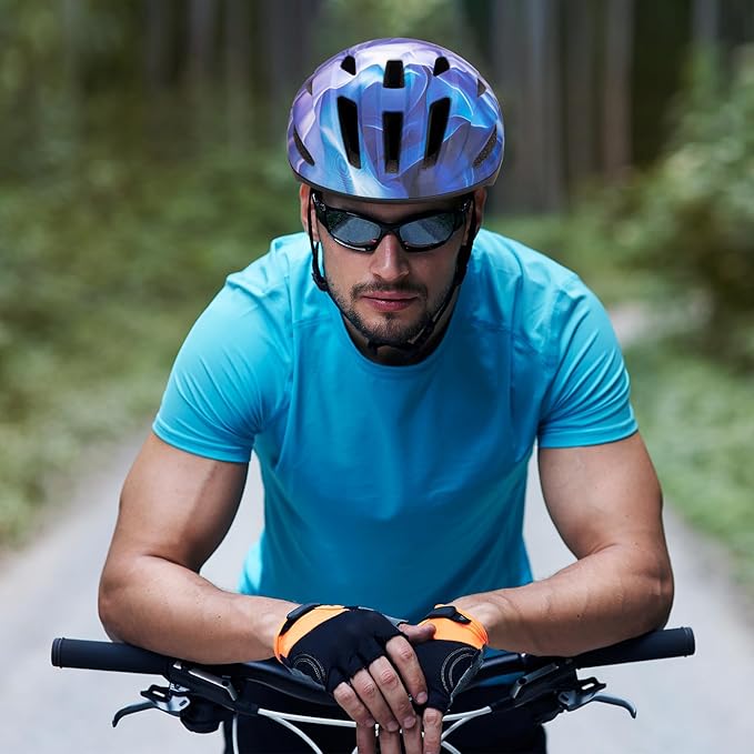 Adult Bike Helmet, SIFVO Road Bike Helmet Adjustable 55-58cm, Magnetic Buckle Lightweight Cycle Helmet for Men and Women Commuting Cycling Scooter Helmet