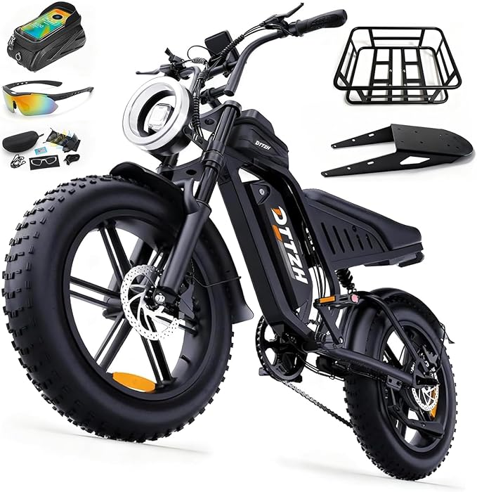F6/F6S/F6PRO Electric Bike for Adults with NFC & Password Unlock, 4000/2000/1500W, 50/40/33MPH, 60V 30Ah, 48V 15/25Ah E-Bike, 100-60 Miles Electric Motorcycle, 20" Fat Tire Electric Dirt Bike