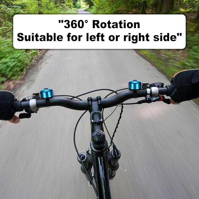 HARFINGTON Bike Bell Mini Bicycle Bell with Loud Crisp Clear Sound Bike Ring Bell Aluminum Bike Accessories