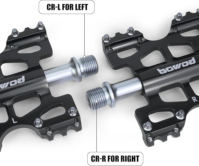 Bike Pedals 9/16" Lightweight Non-Slip Bicycle Platform Pedals - Fits Most Adult Bikes & Mountain Bikes &MTB, Road Bikes and Slip-Resistant Design
