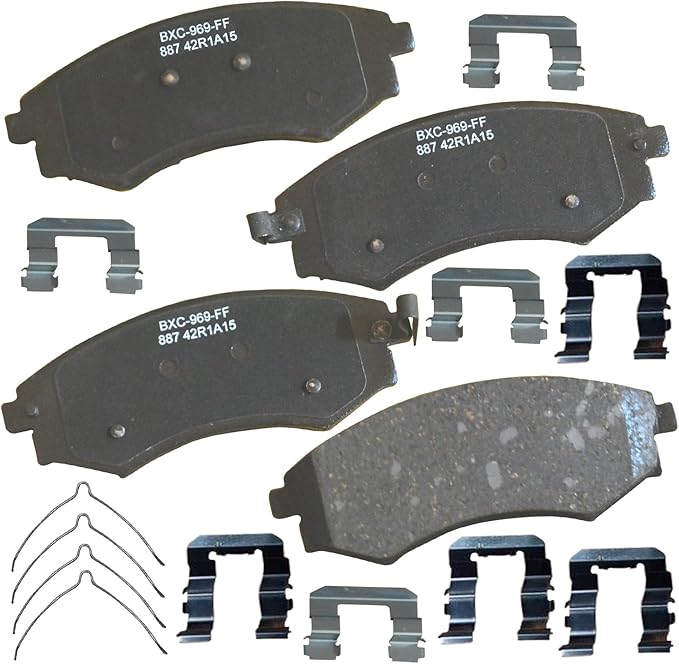 Bendix Premium SBC887 Ceramic Front Brake Pads for Hyundai Elantra 2006-2005, Tiburon 2001, Kia Magentis 2002-2001, Optima 2002-2001