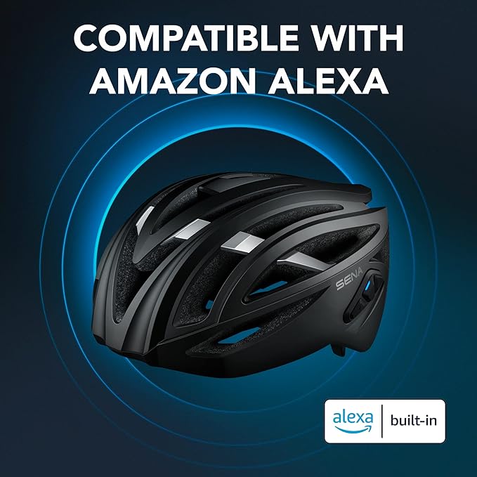 Sena R2 / R2 EVO / (Alexa Built-in) only R2X, Smart Bluetooth and Mesh Intercom Communications Road Cycling Helmet
