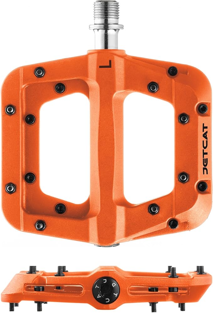 Mountain Bike Pedals Flat - MTB Pedals Flat, Bicycle Pedals for BMX/MTN/Road/Gravel/EBike, BMX Pedals, Platform Pedals, Adults & Kids Bike Replacement Upgrades Parts 9/16