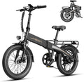 Jasion Electric Bike for Adults, 1000W Peak Motor Foldable Ebike, Aluminum 20'' Fat Tire Electric Bicycle Built-in 48V Removable Battery, EBS Commuter E Bikes up to 23 MPH & 45 Miles Max Range