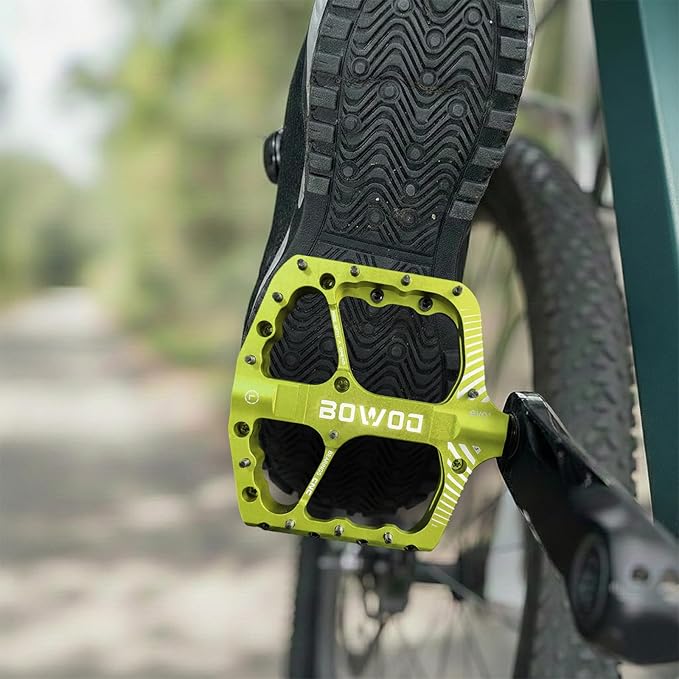 Bike Pedals 9/16" Lightweight Non-Slip Bicycle Platform Pedals - Fits Most Adult Bikes & Mountain Bikes &MTB, Road Bikes and Slip-Resistant Design