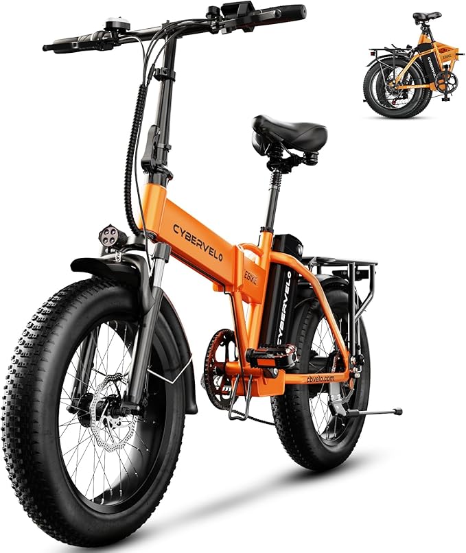 1000W Folding Electric Bike for Adults,75+ Miles,30+MPH,48V 20.8Ah Removable Battery,20" Fat Tire Electric Bike,Front Suspension 7-Speed Commuter Ebike,UL Certified