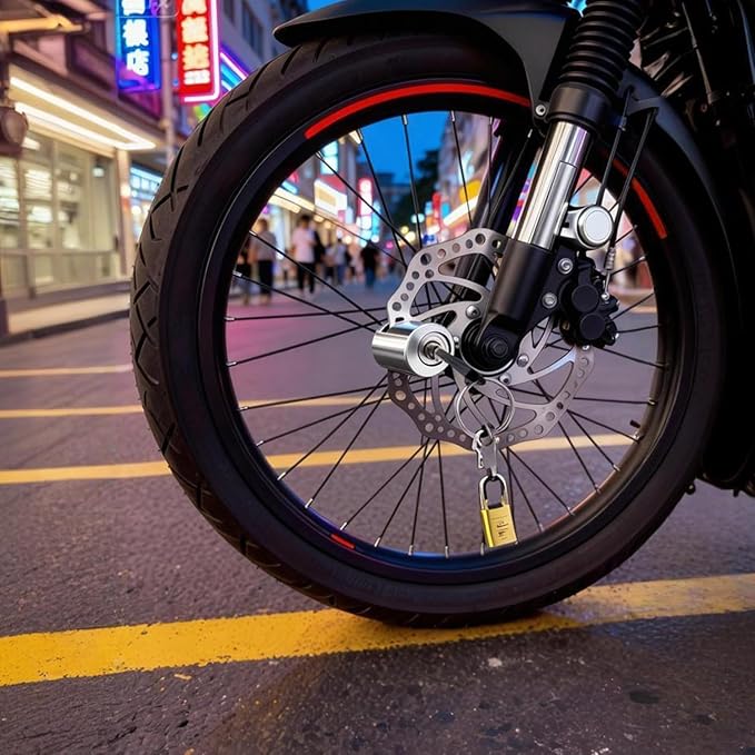 Bike Lock, Disc Brake Lock Suitable for Bicycles and Motorcycles