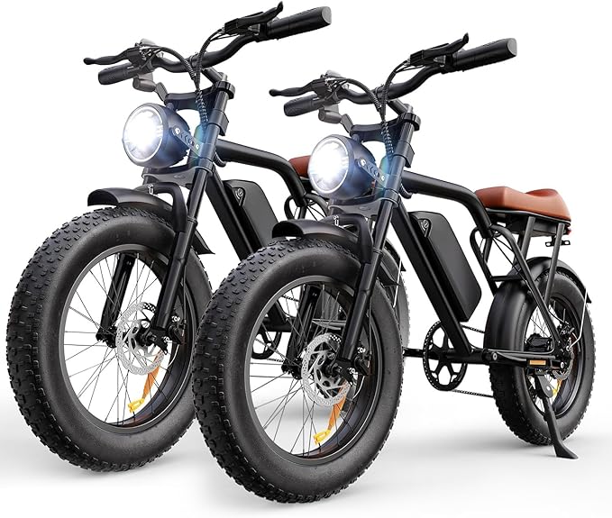 RKJ Electric Bike for Adults, 2200W, 35MPH, 75 Miles, 48V 15.6AH Removable Battery, 7-Speed, 3 Modes, Full Suspension, Dual Disc Brakes, 20" All-Terrain Fat Tires, UL 2849 Certified E Bike