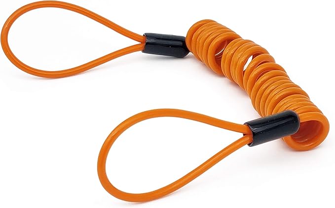 Artago R1 Motorcycle Reminder Cable, Braided Steel Cable Scratch-Resistant Coating, Anti Theft Disc Lock Reminder Cable for Motorcycle Lock, Helmet, Scooter, Bike, Scooter, 140cm/4,6in
