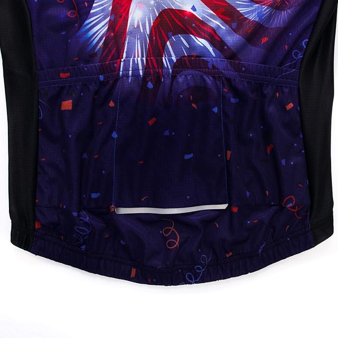Men's Cycling Jerseys Tops Biking Shirts Short Sleeve Full Zipper Bike Clothing