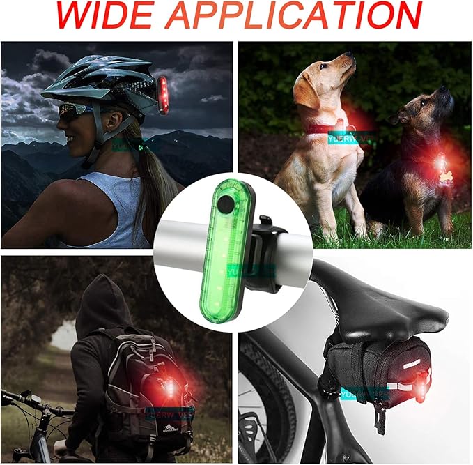 2 Pack USB Rechargeable LED Bike Tail Light Bicycle Rear Cycling Night Essential Reflector Seat Back Safety Lamp Waterproof Bright Warning Flash MTB Light for Men Women Kids