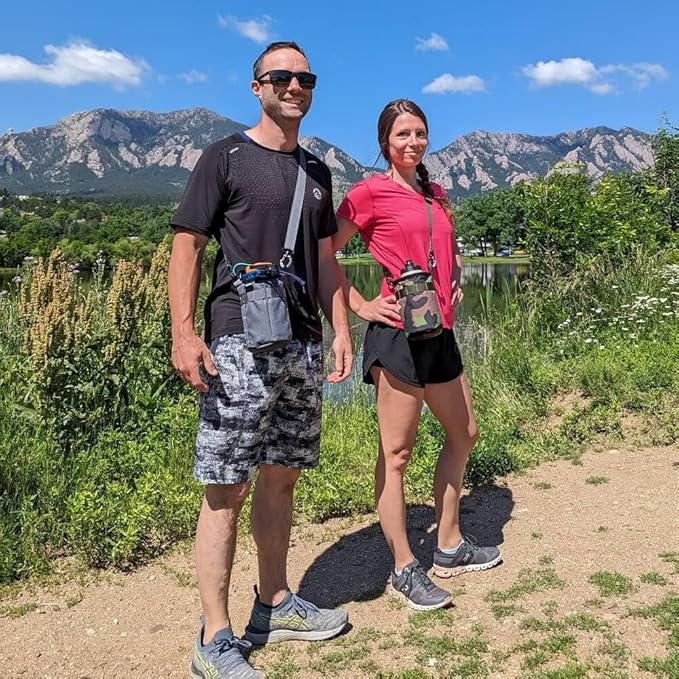 Sling Strap (Grey) - Adjustable Slide up to 58" Long | Includes Metal Clips | Made of Nylon Construction | Durable | Can be Used in Handlebar Bags & Stem Bags | Made in USA